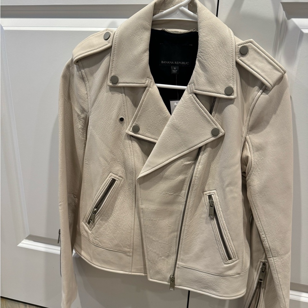 Brand New Banana Republic Leather Jacket